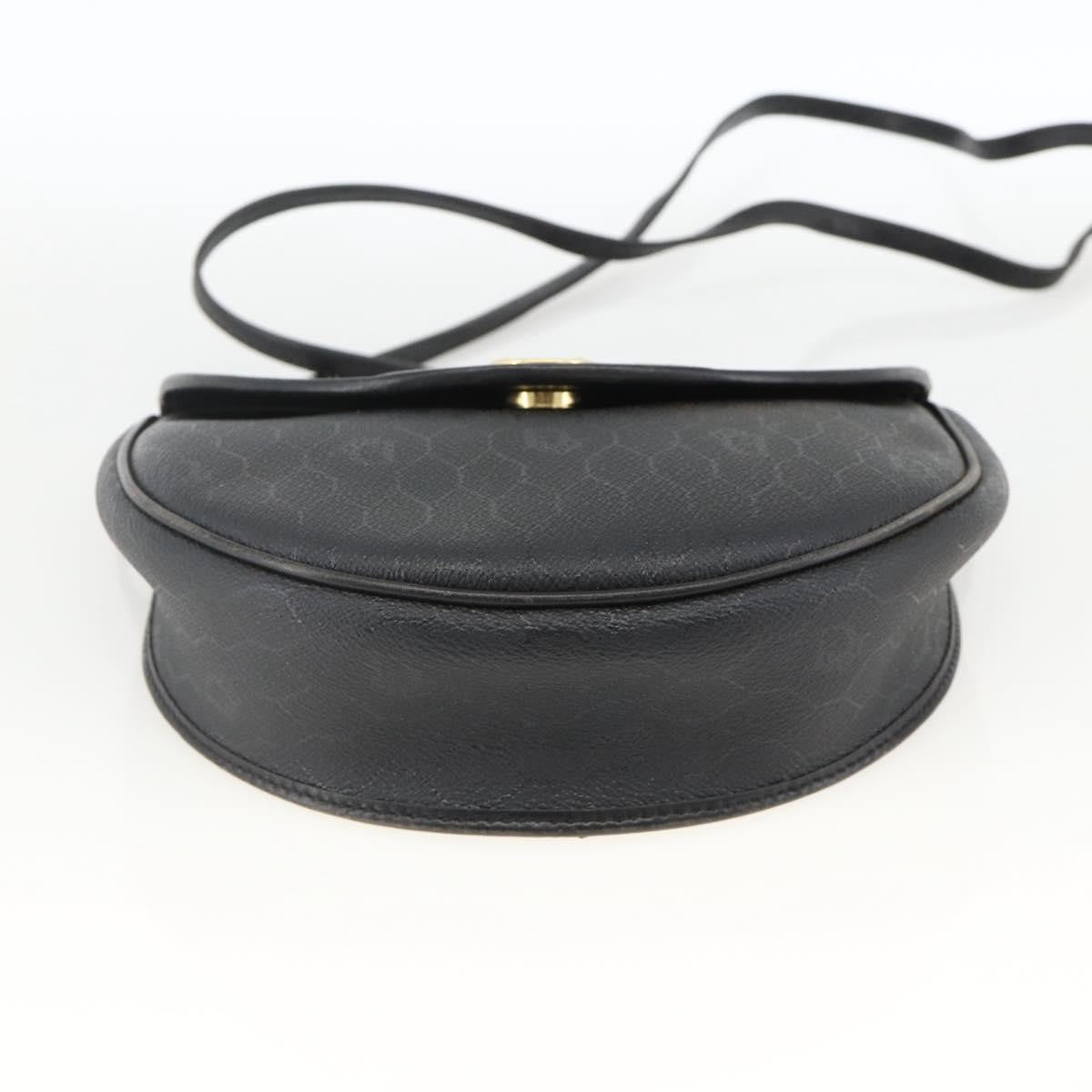 Christian Dior Vintage Honeycomb Flap Coated Canvas Black Canvas Shoulder Bag Bag (Pre-Owned)