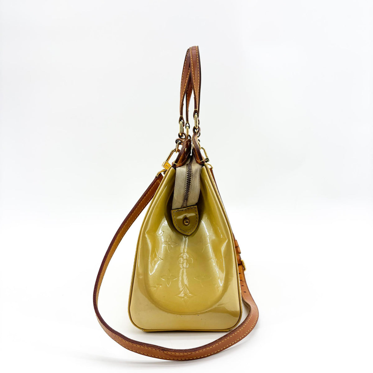 Louis Vuitton Brea Monogram Vernis Brown Patent_Leather Handbag (Pre-Owned)