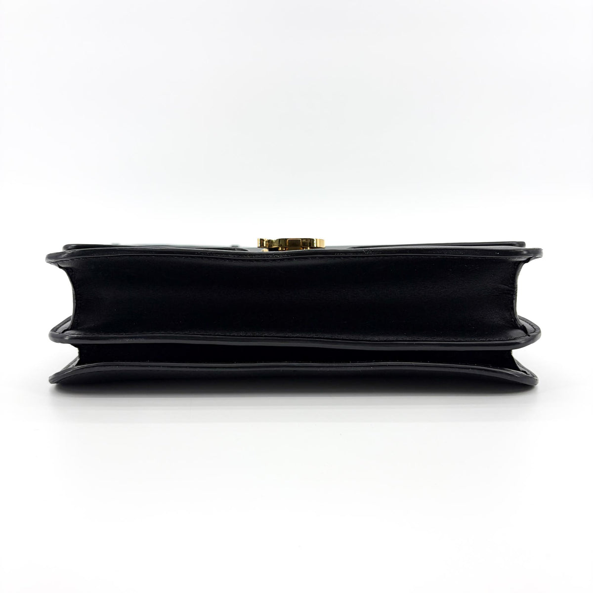 Burberry Tb Shoulder Bag Leather Black Leather Shoulder Bag Bag (Pre-Owned)
