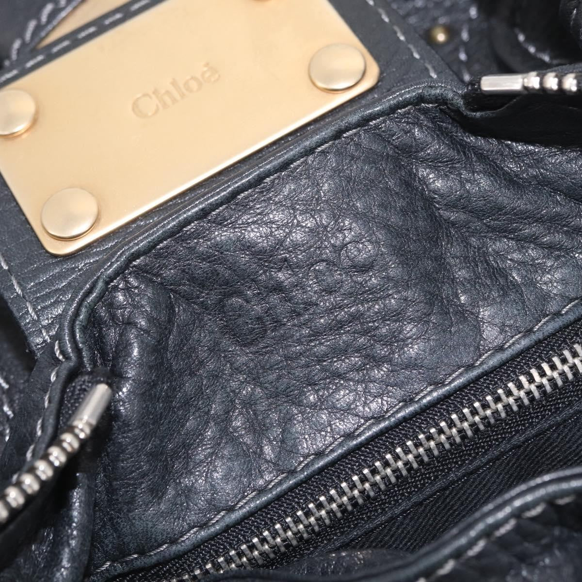 Chloe Paddington Lock Leather Black Leather Handbag (Pre-Owned)