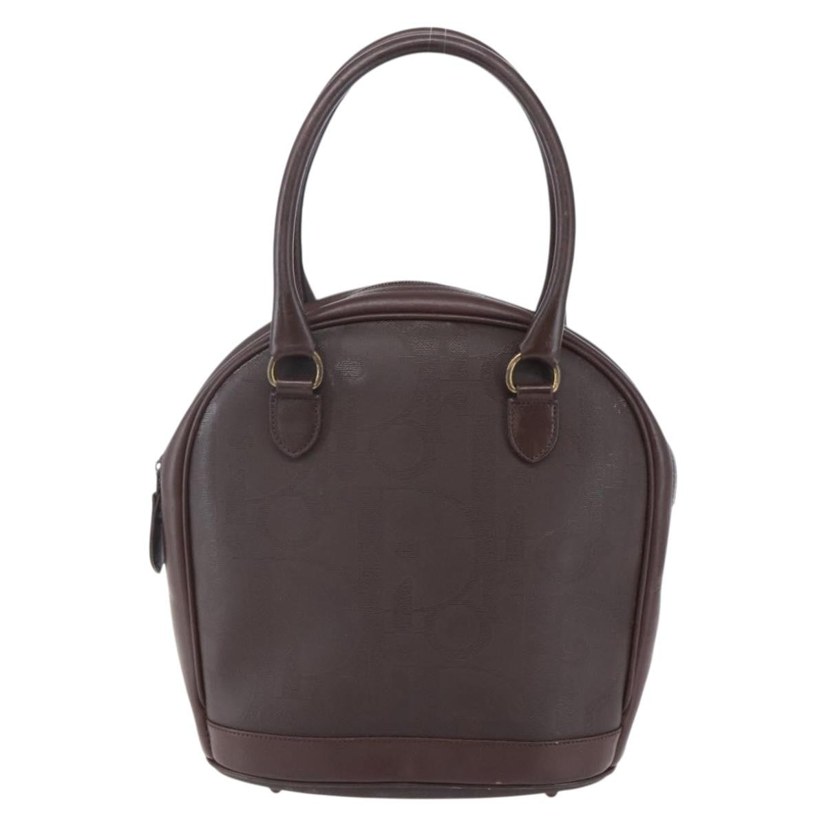 Christian Dior Vintage Trotter Diorissimo Canvas Brown Pvc Handbag (Pre-Owned)