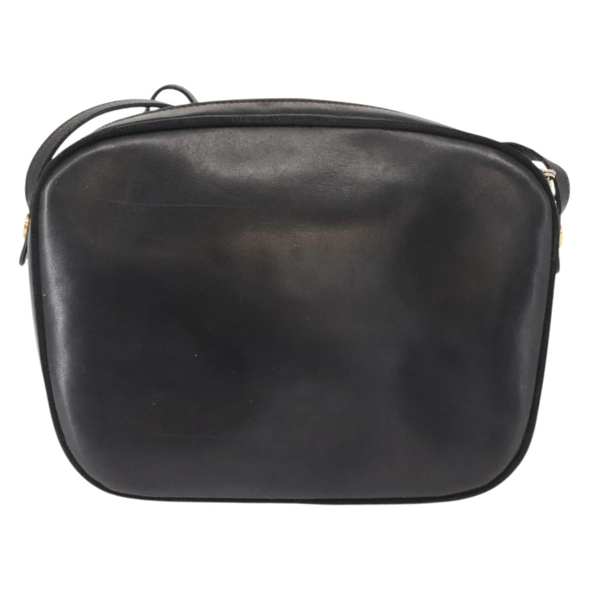 Salvatore Ferragamo Vala Leather Black Leather Shoulder Bag Bag (Pre-Owned)