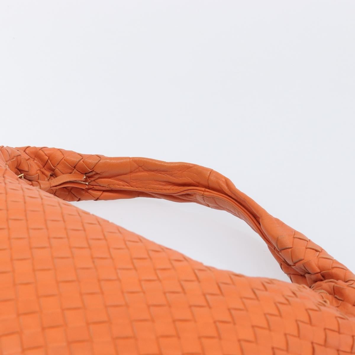 Bottega Veneta Veneta Hobo Intrecciato Nappa Orange Leather Shoulder Bag Bag (Pre-Owned)