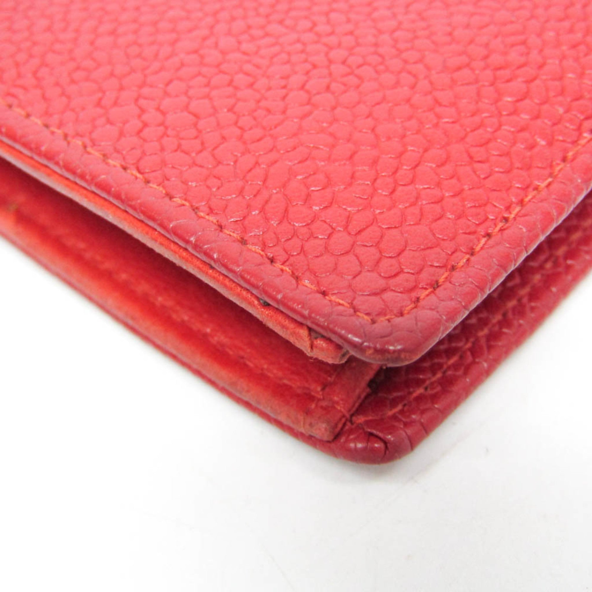 Chanel Timeless Cc French Calfskin Red Leather Wallets Accessory (Pre-Owned)