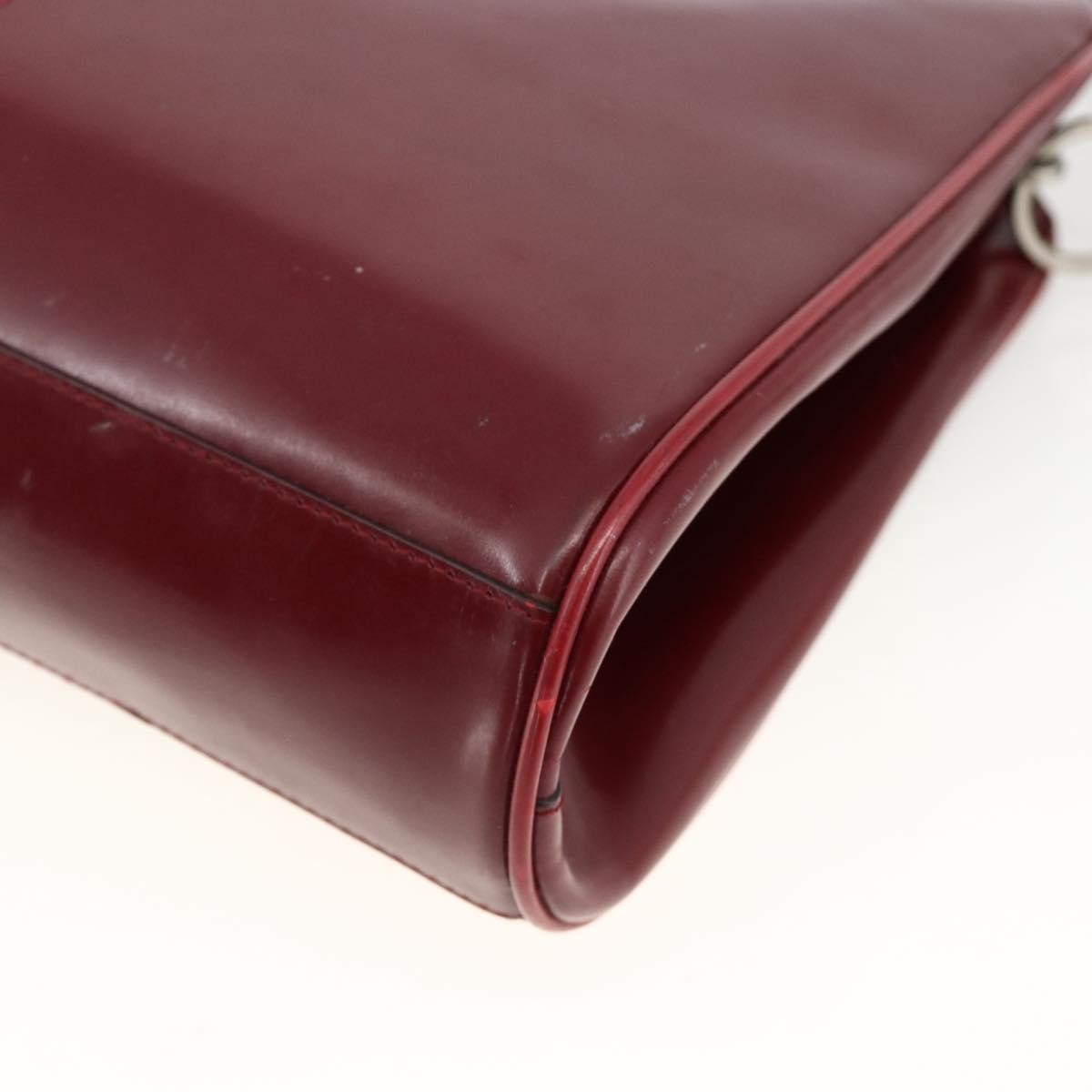 Prada Vintage Leather Burgundy Leather Handbag (Pre-Owned)