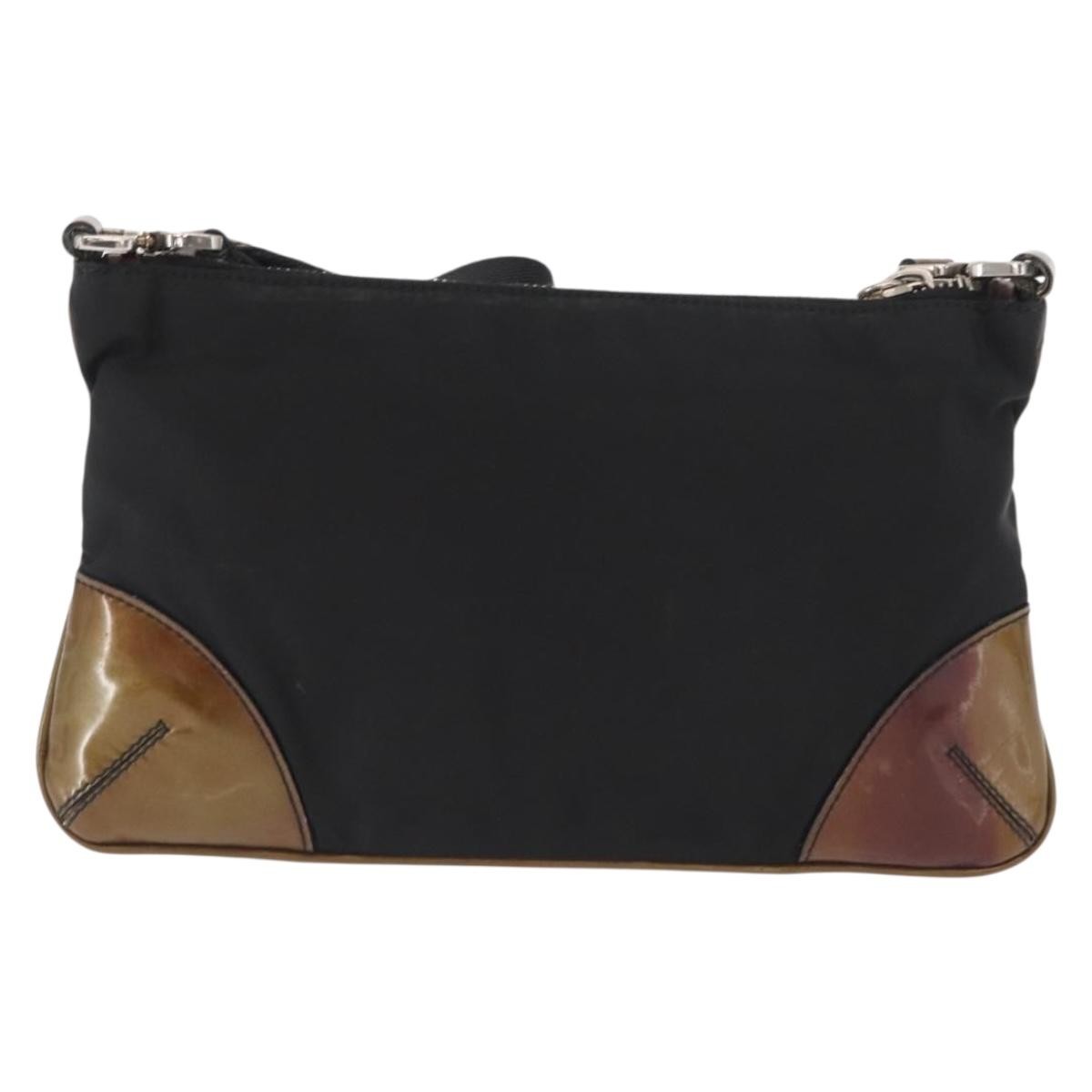 Prada Vintage Tessuto Black Nylon Shoulder Bag Bag (Pre-Owned)