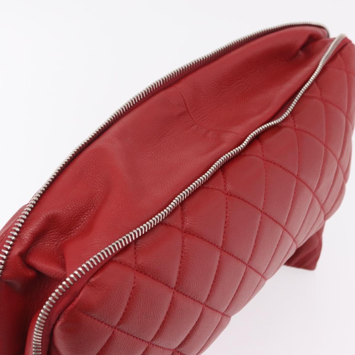 Chanel Timeless Cc Expandable Quilted Caviar Red Leather Tote Bag Bag (Pre-Owned)