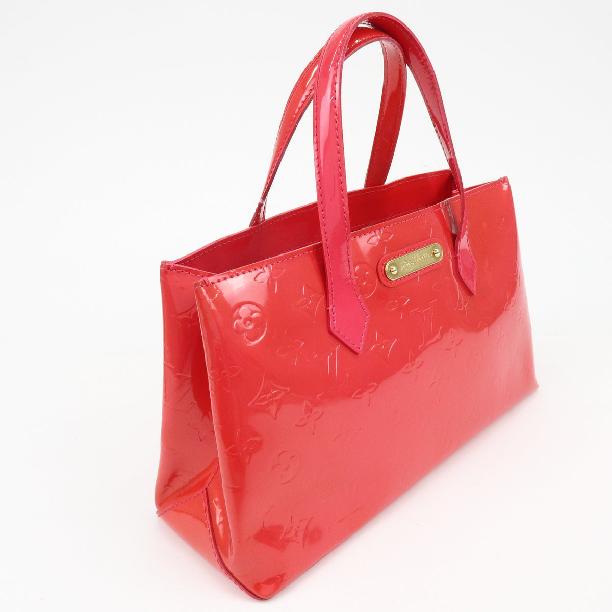 Louis Vuitton Wilshire Monogram Vernis Pink Patent_Leather Handbag (Pre-Owned)