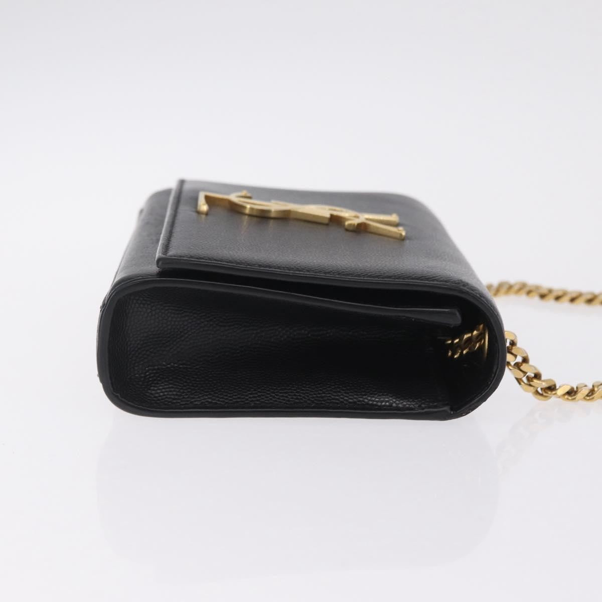 Saint Laurent Classic Monogram Leather Black Leather Crossbody Bag Bag (Pre-Owned)