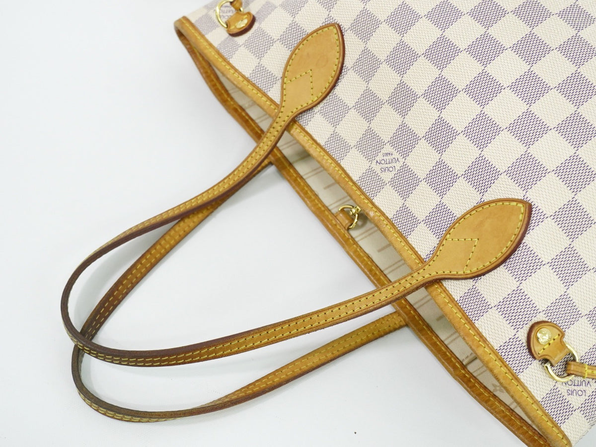 Louis Vuitton Neverfull Damier Beige Canvas Tote Bag Bag (Pre-Owned)