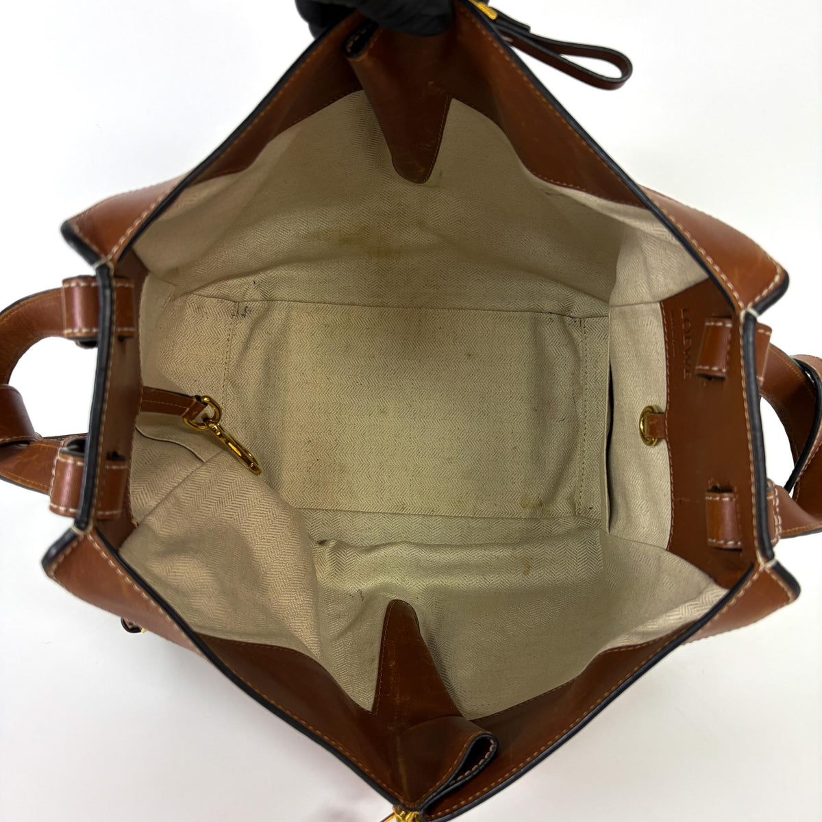 Loewe Hammock Leather Brown Leather Handbag (Pre-Owned)