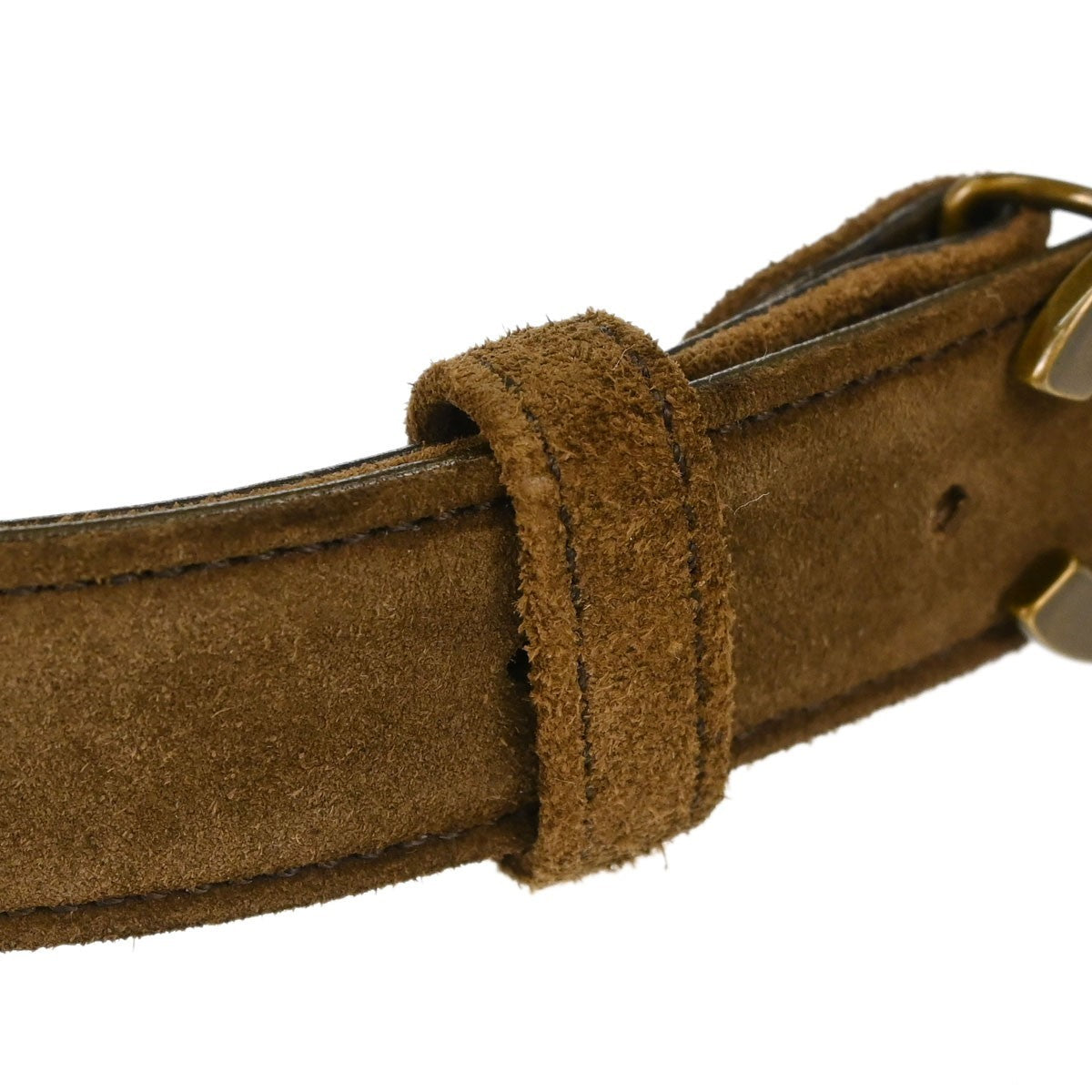 Chanel Cc Turnlock Belt Suede Brown Suede Belts Accessory (Pre-Owned)