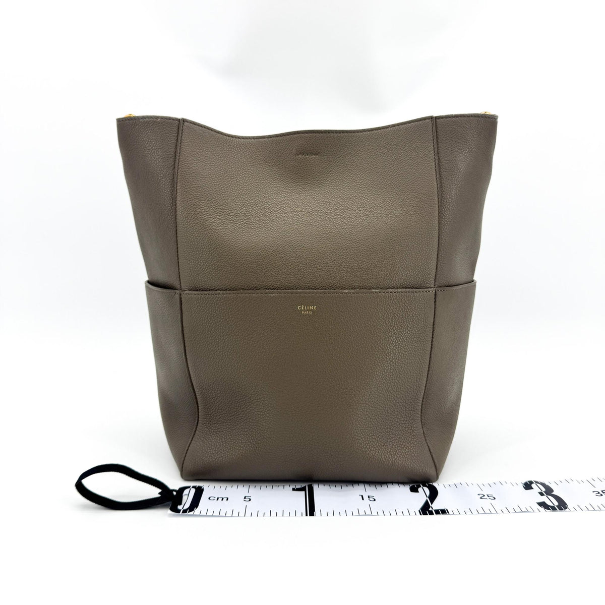 Celine Sangle Seau Goatskin Brown Leather Shoulder Bag Bag (Pre-Owned)