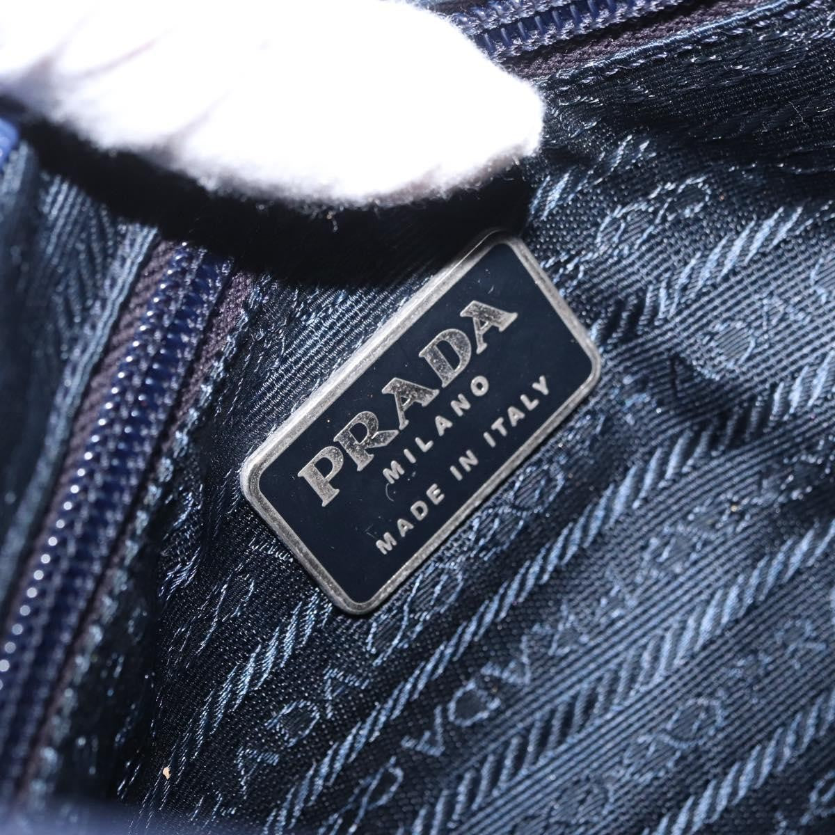 Prada Buckle Messenger Tessuto Navy Nylon Handbag (Pre-Owned)