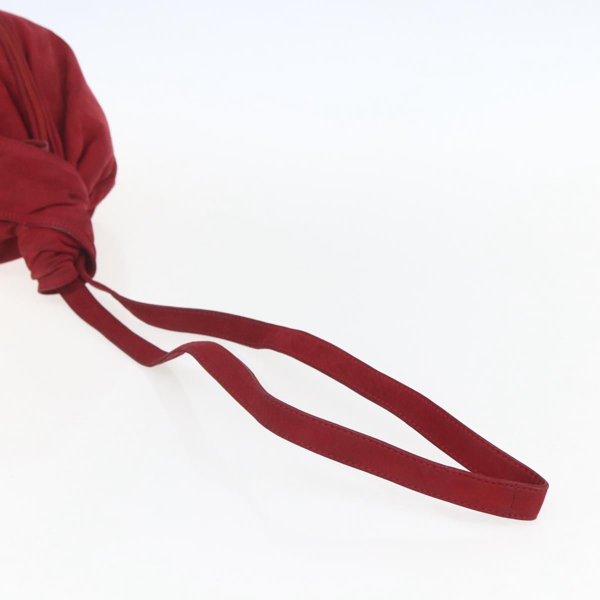 Loewe Anagram Leather Red Suede Shoulder Bag Bag (Pre-Owned)
