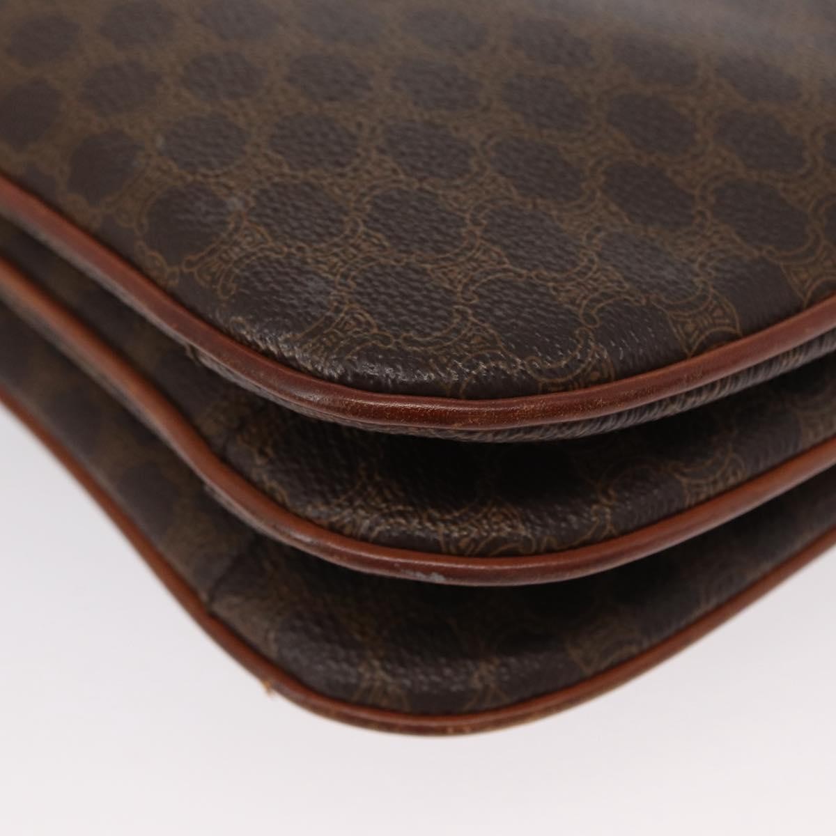 Celine Vintage Macadam Canvas Brown Canvas Shoulder Bag Bag (Pre-Owned)