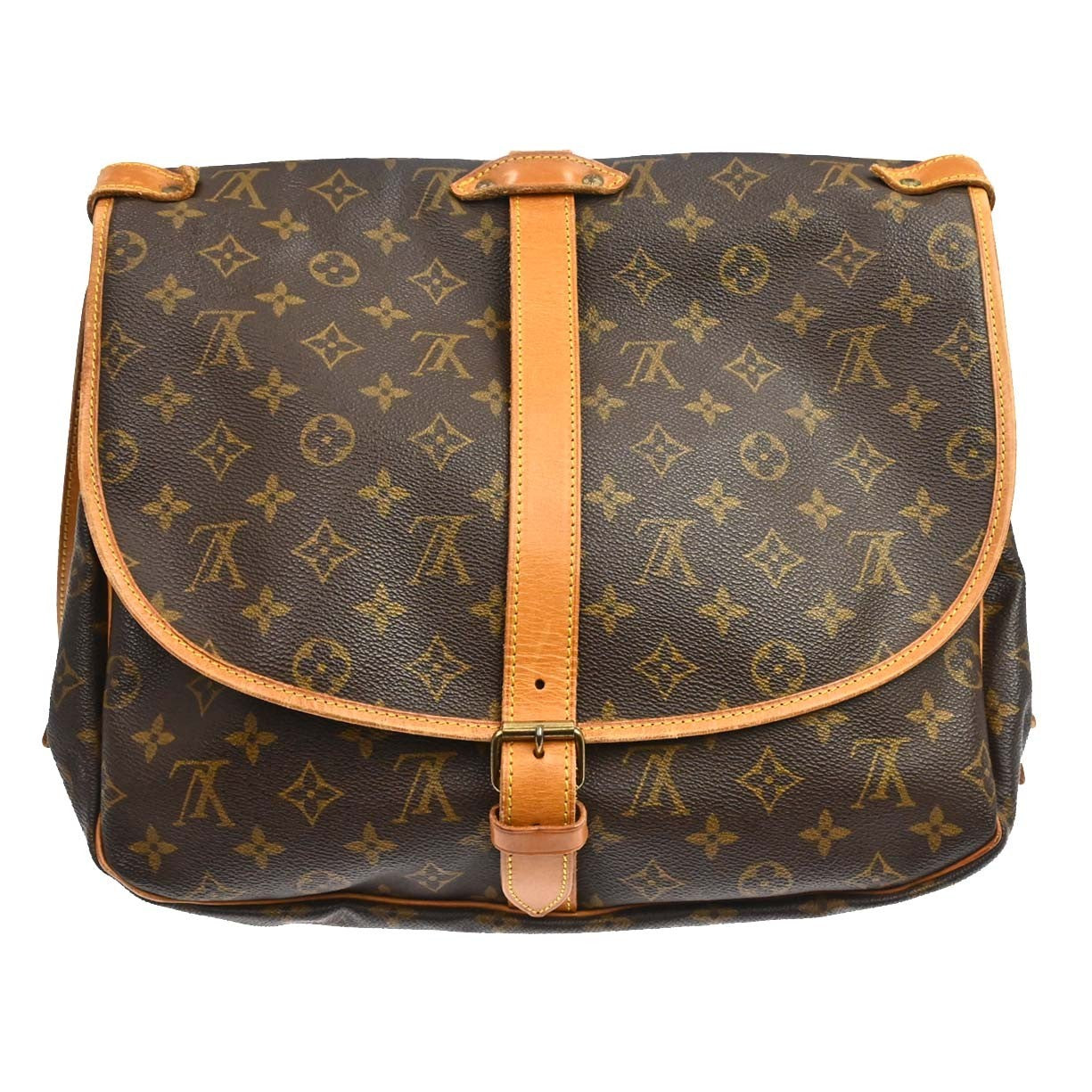 Louis Vuitton Saumur Monogram Canvas Brown Canvas Shoulder Bag Bag (Pre-Owned)