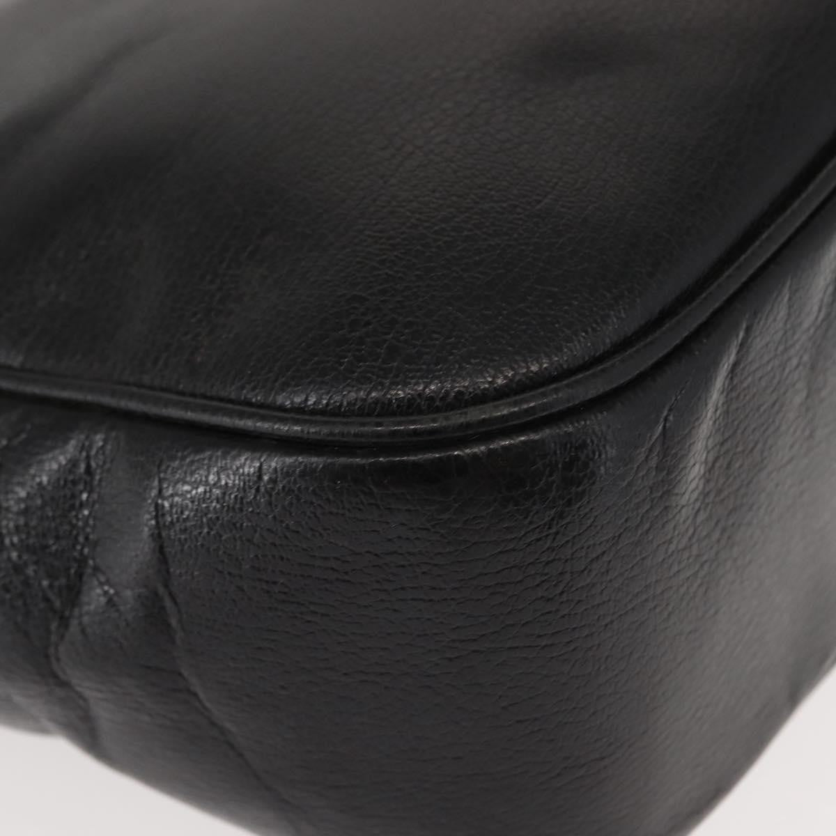 Salvatore Ferragamo Gancini Tote Leather Black Leather Tote Bag Bag (Pre-Owned)