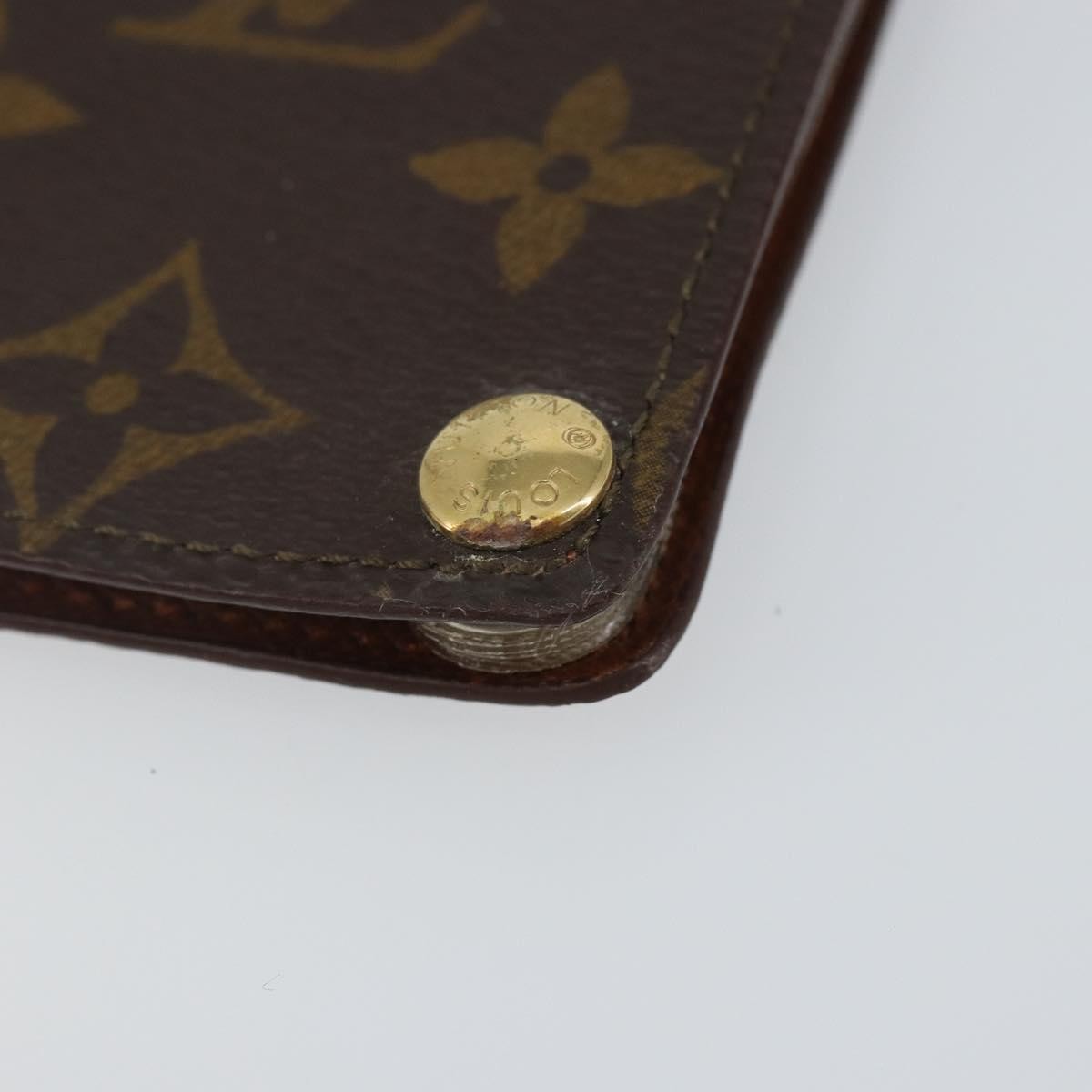 Louis Vuitton Porte Cartes Pression Card Case Monogram Canvas Brown Canvas Card Holders Accessory (Pre-Owned)