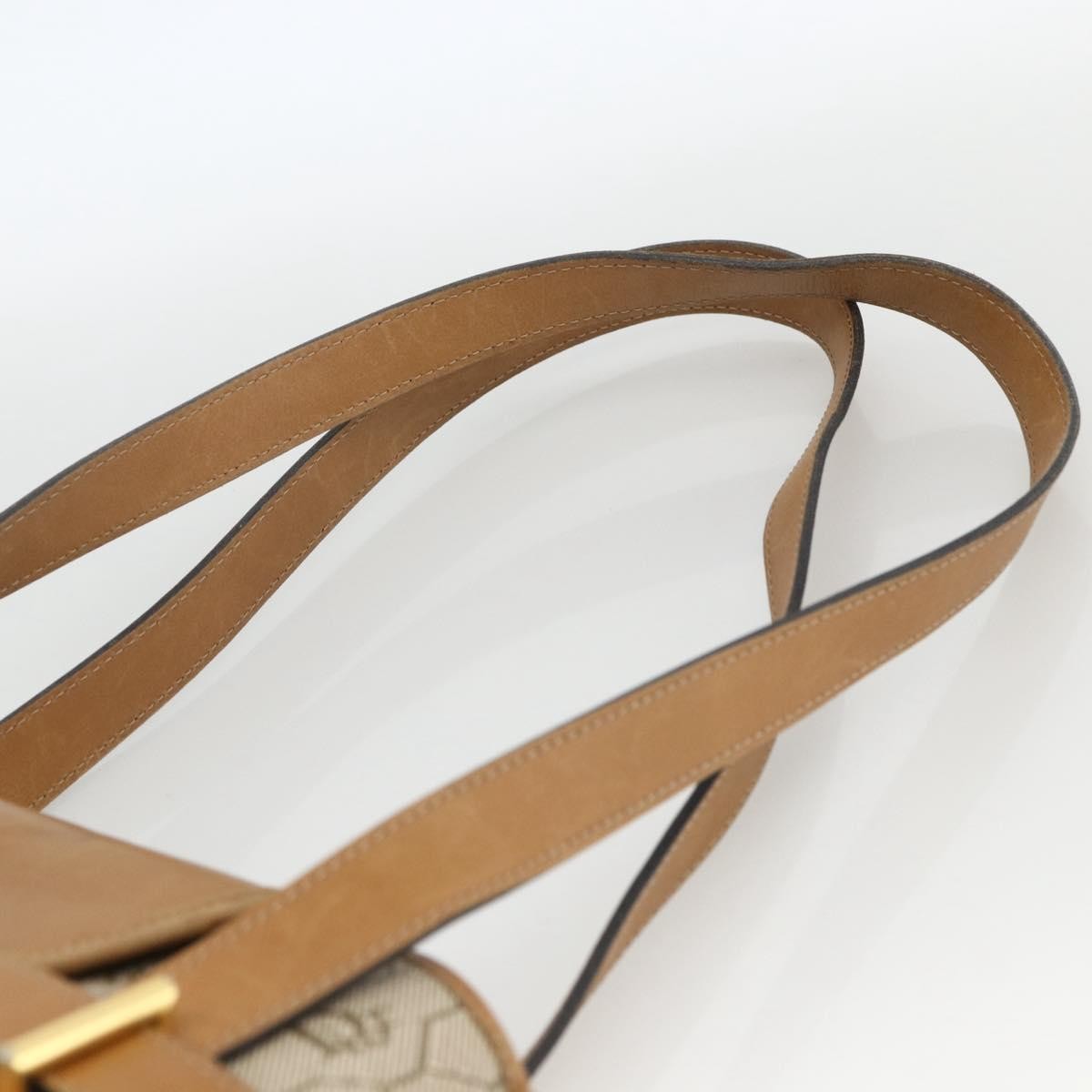 Christian Dior Vintage Honeycomb Canvas And Leather Beige Canvas Shoulder Bag Bag (Pre-Owned)