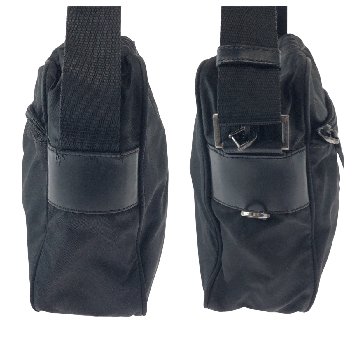 Prada Black Nylon Pochette Shoulder Bag (Pre-Owned)