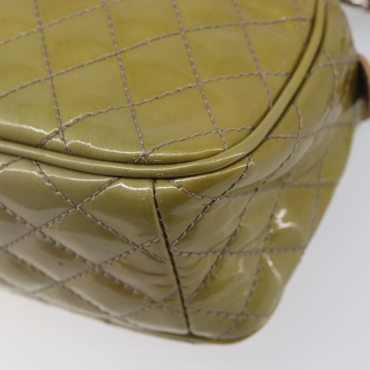 Salvatore Ferragamo Vala Patent Leather Green Patent_Leather Shoulder Bag Bag (Pre-Owned)