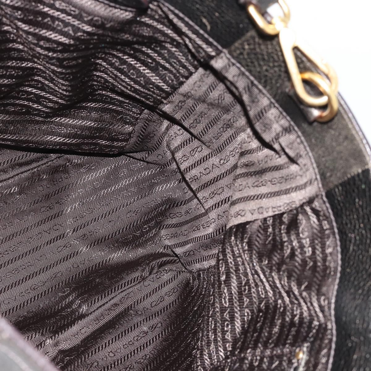 Prada Braided Handle Open Tote Vitello Daino Gold Leather Tote Bag Bag (Pre-Owned)