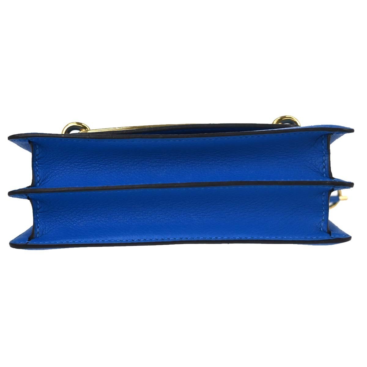 Hermes Roulis Evercolor Blue Leather Handbag (Pre-Owned)