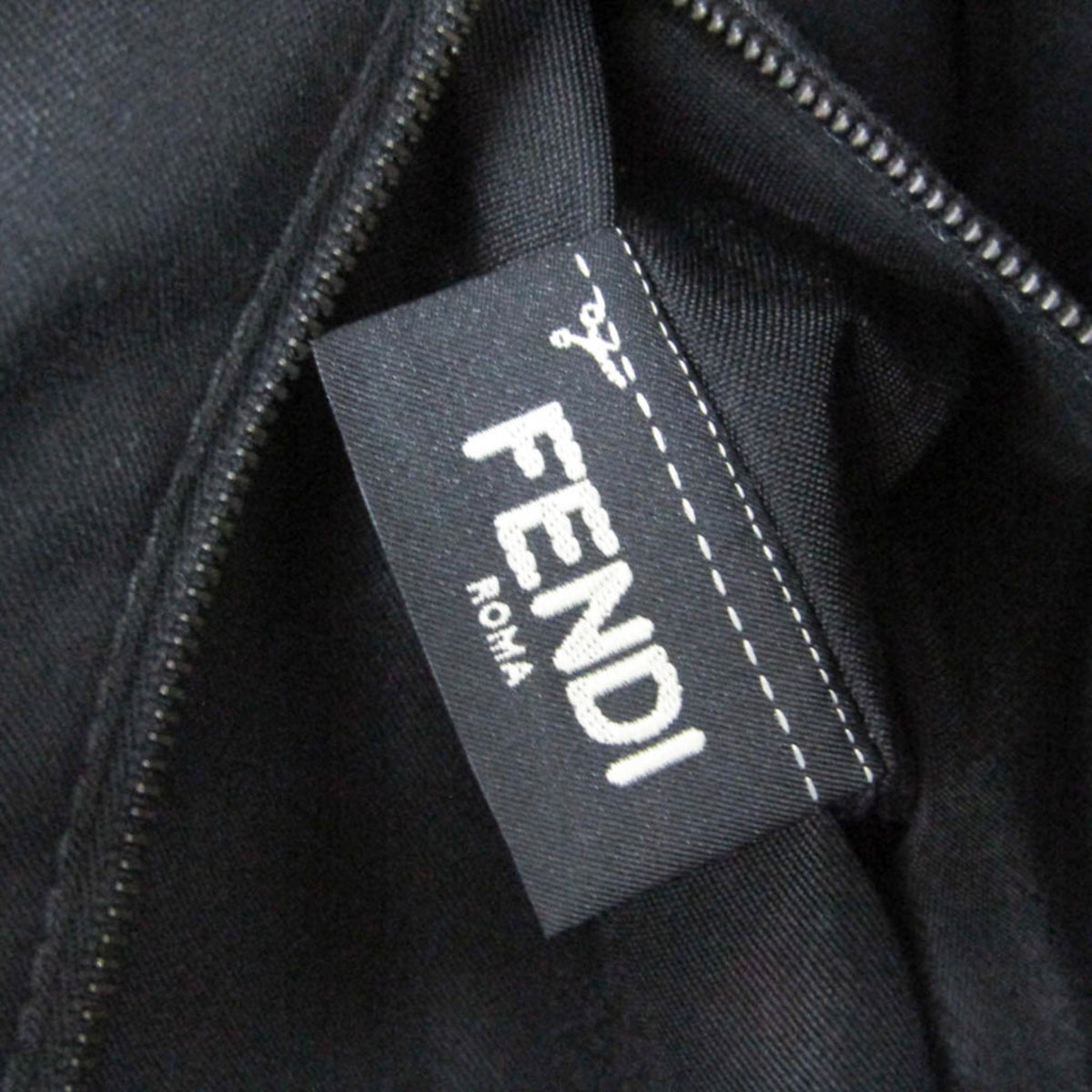 Fendi Convertible Document Holder Leather Black Leather Briefcase Bag (Pre-Owned)