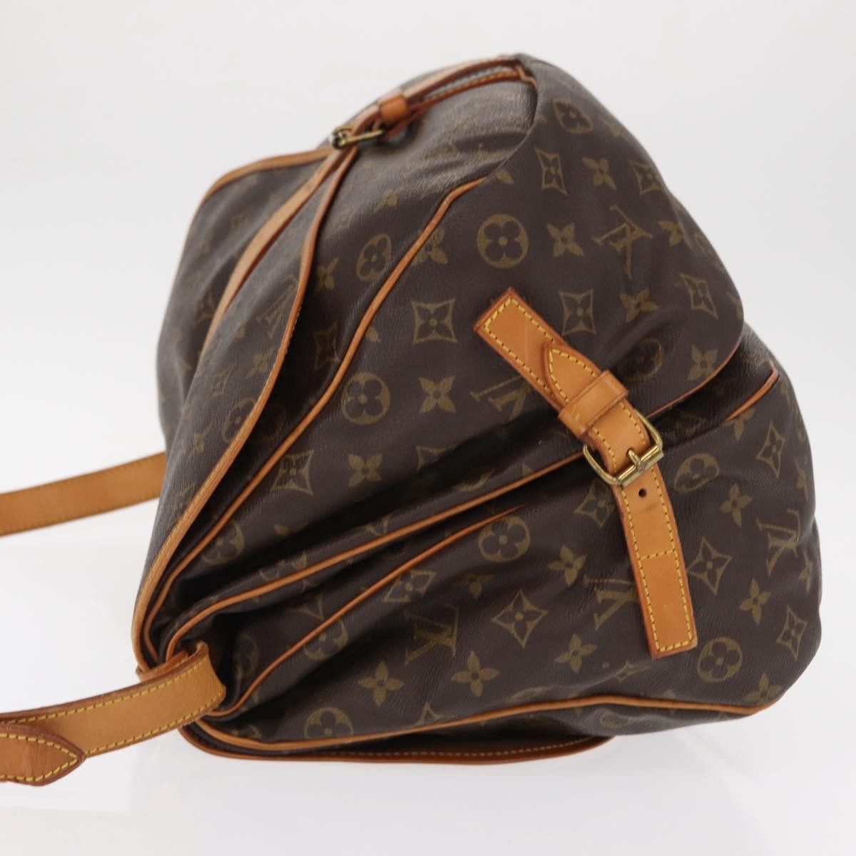 Louis Vuitton Saumur Monogram Canvas Brown Canvas Shoulder Bag Bag (Pre-Owned)