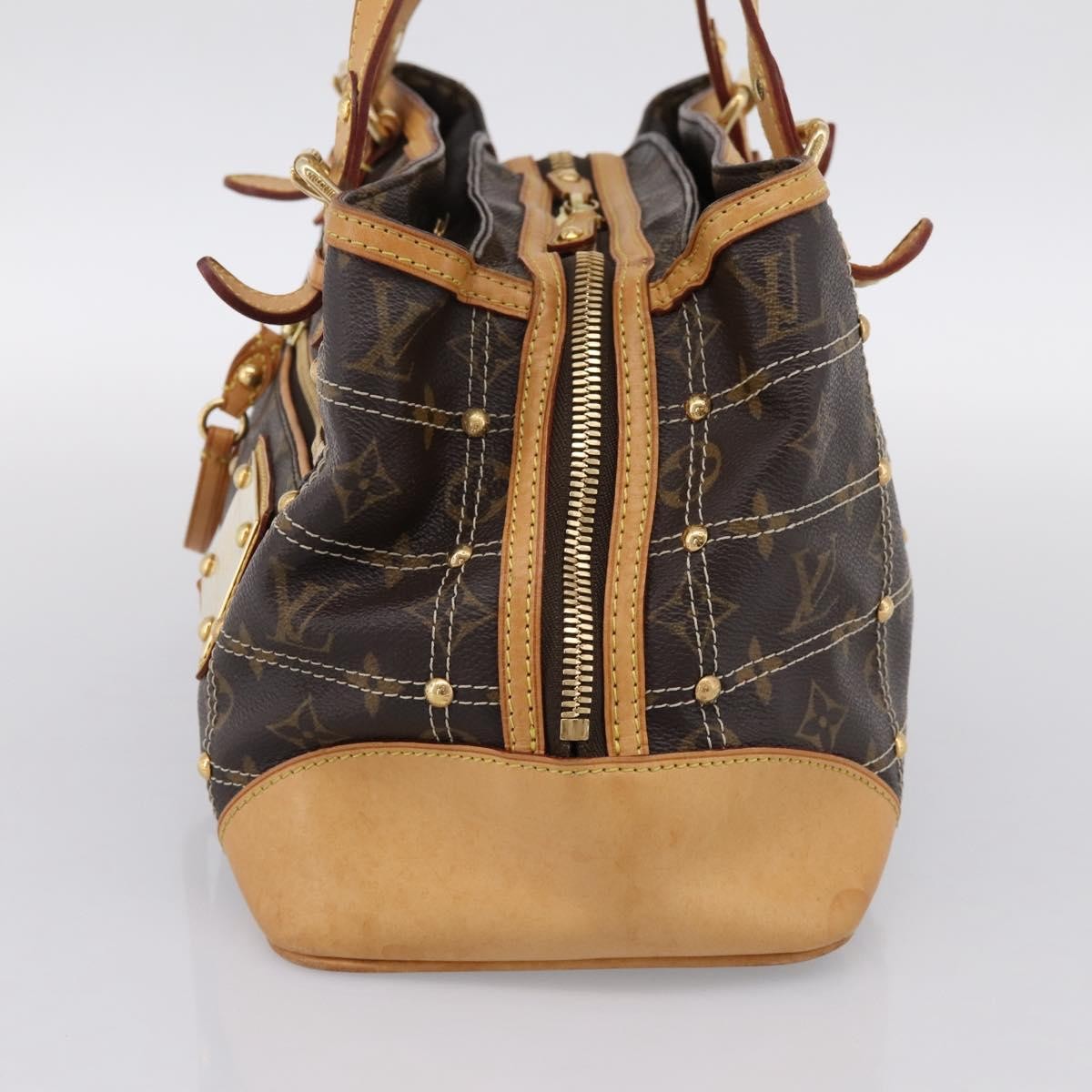 Louis Vuitton Riveting Monogram Canvas Brown Canvas Shoulder Bag Bag (Pre-Owned)