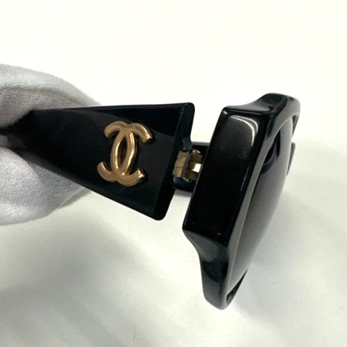 Chanel Chanel Logo Sunglasses Eye Wear Plastic Black Plastic Sunglasse Accessory (Pre-Owned)