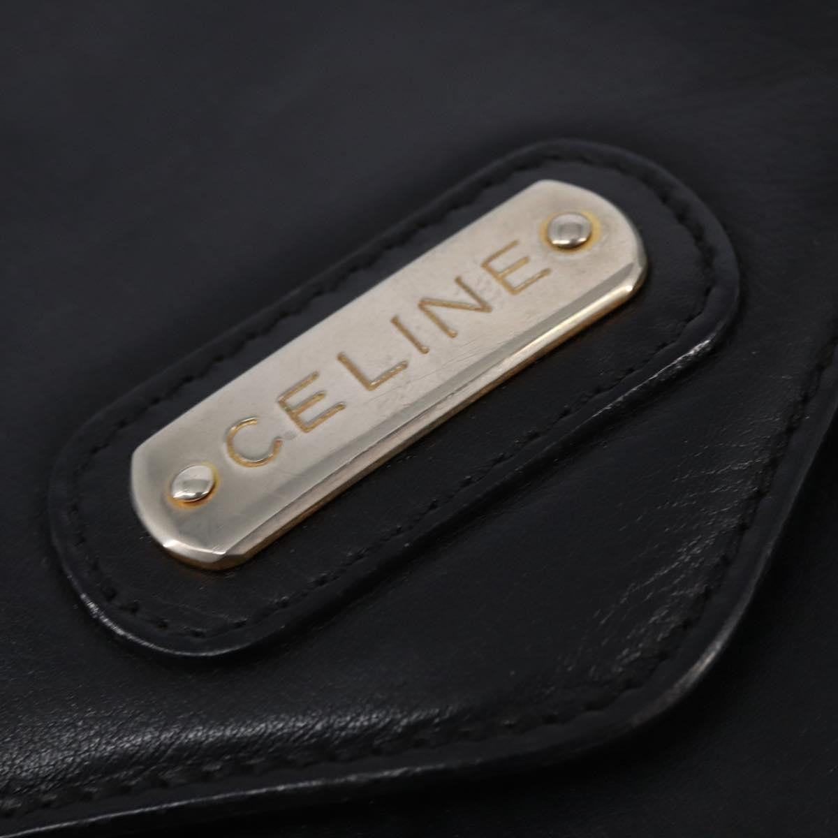 Celine Vintage Leather Black Leather Shoulder Bag Bag (Pre-Owned)