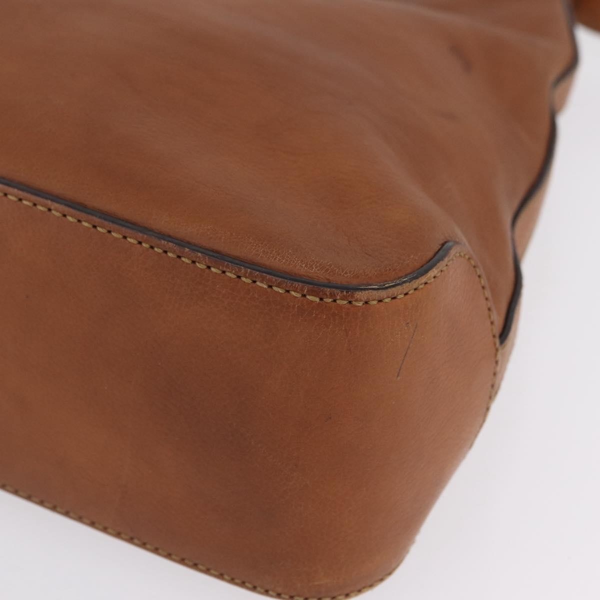 Gucci Marrakech Hobo Leather Brown Leather Shoulder Bag Bag (Pre-Owned)