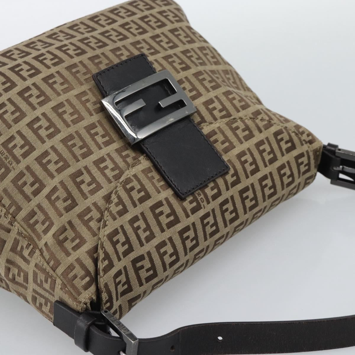 Fendi Mamma Baguette Canvas Beige Canvas Handbag (Pre-Owned)