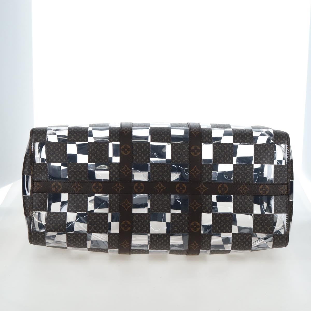 Louis Vuitton Keepall Bandouliere Monogram Chess Coated Canvas And Pvc Brown Canvas Travel Bag Bag (Pre-Owned)