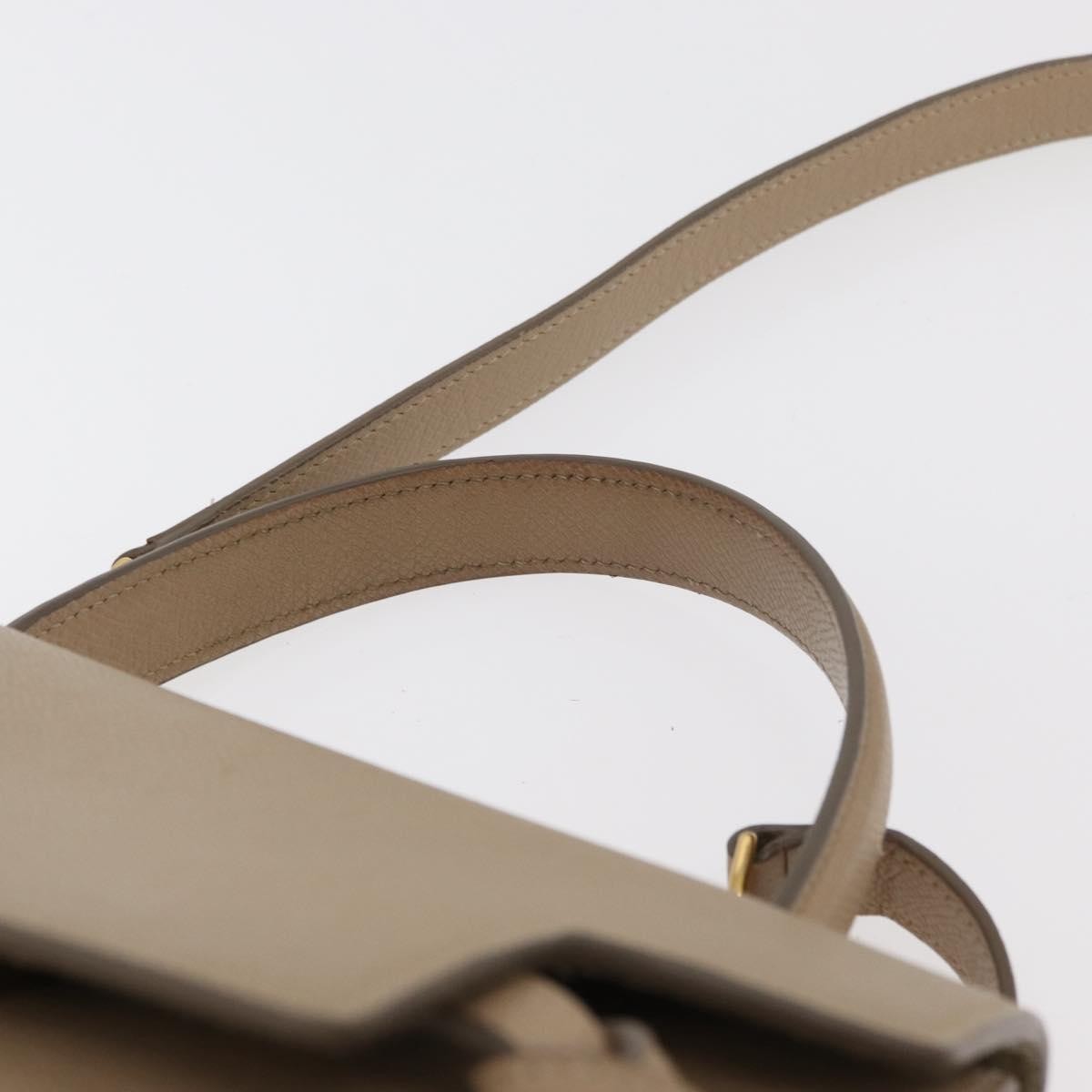 Celine Belt Calfskin Beige Leather Handbag (Pre-Owned)