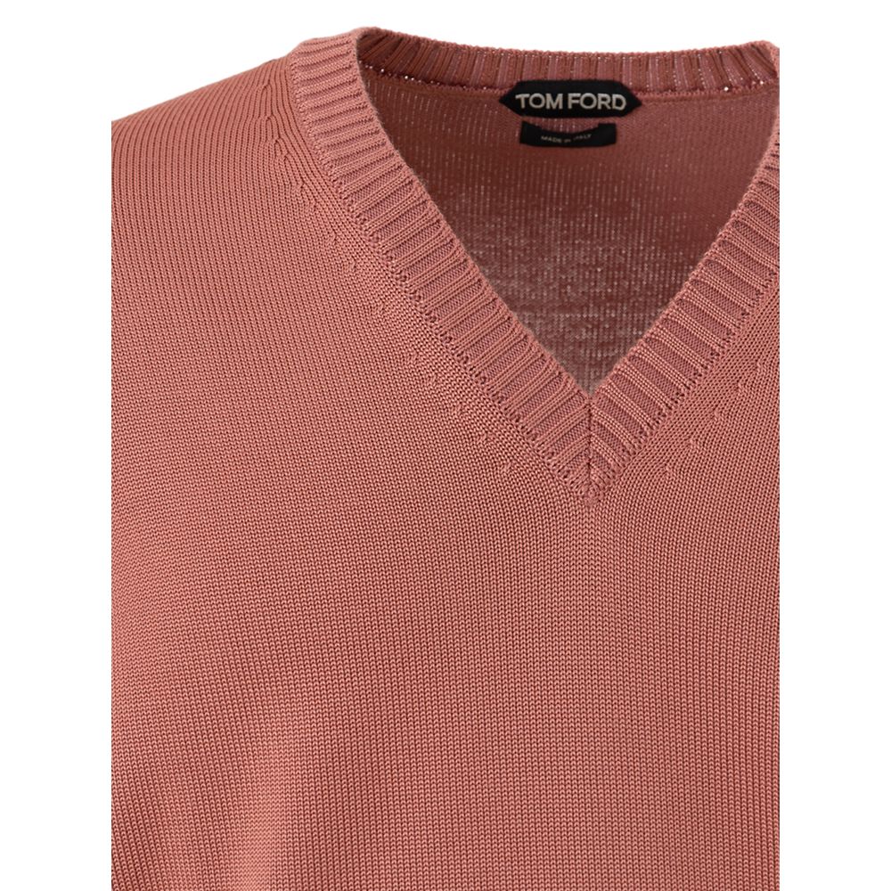 Tom Ford Pink Silk Men's Sweatshirt