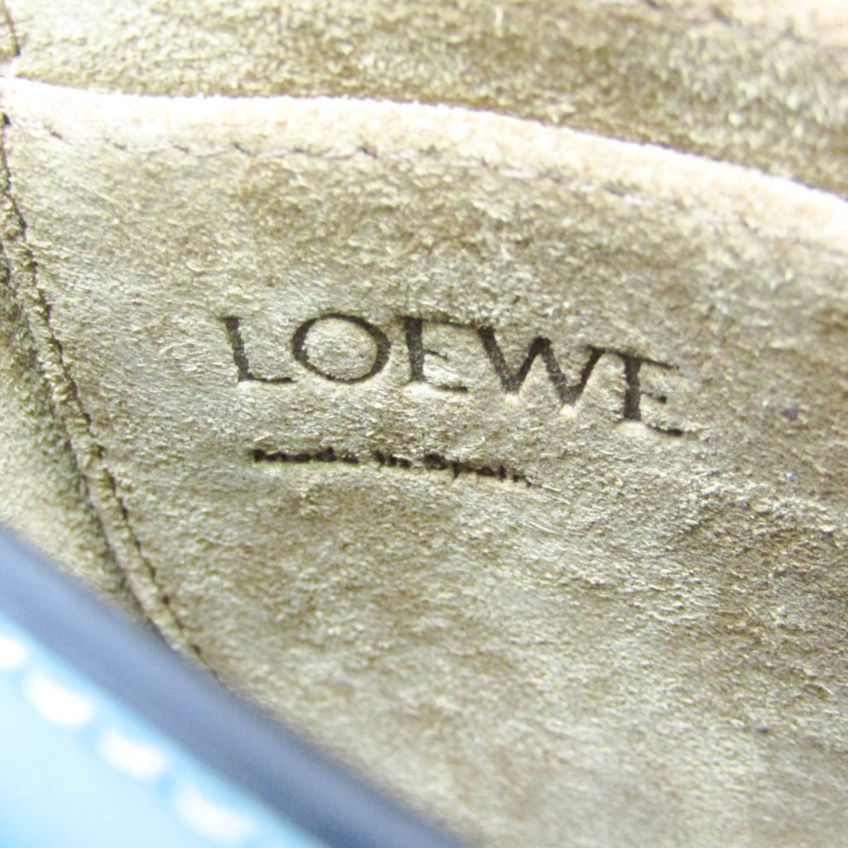 Loewe Gate Belt Leather Blue Leather Shoulder Bag Bag (Pre-Owned)