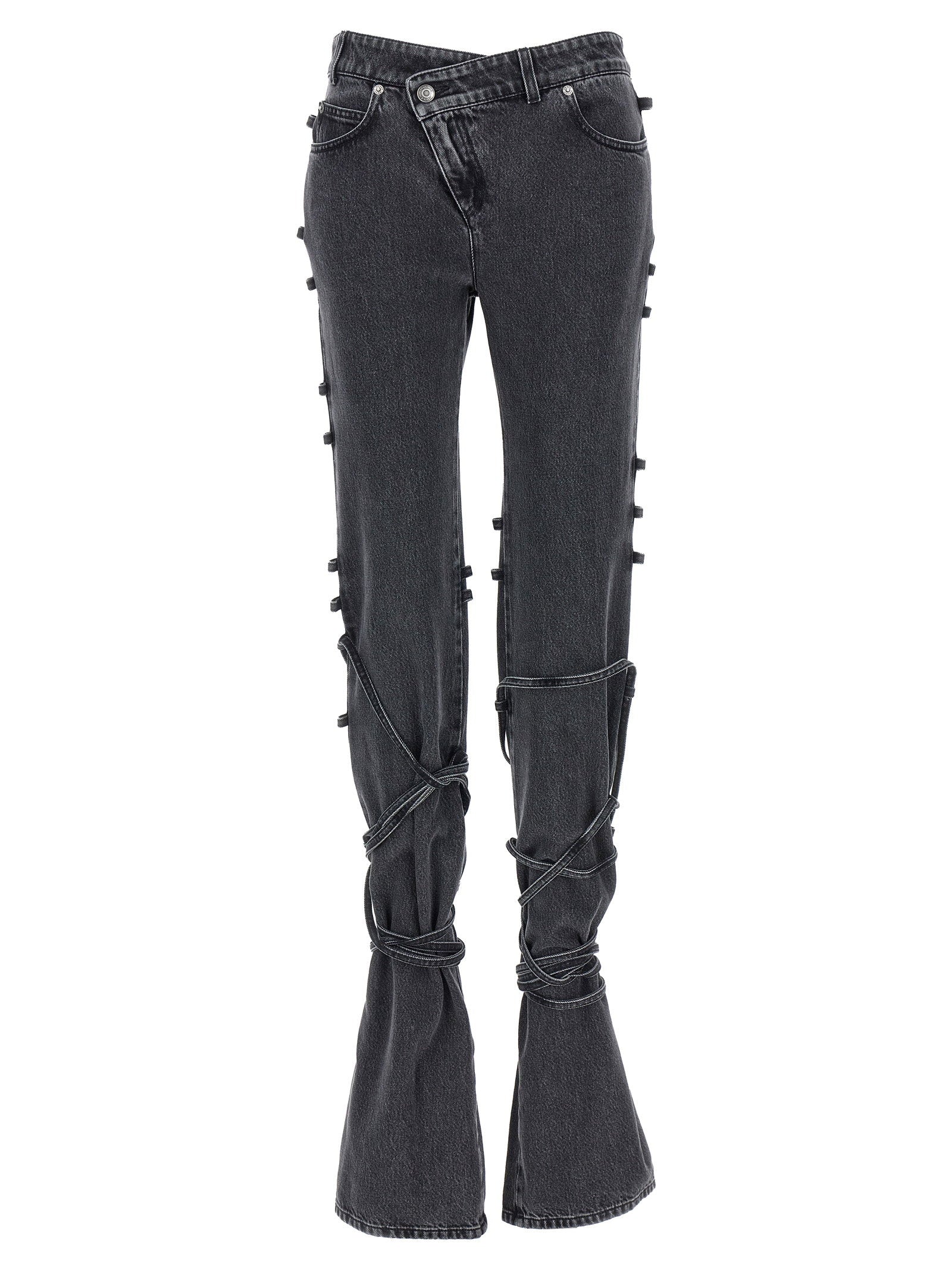 Alexander Mcqueen Women's Jeans Asymmetric Closure
