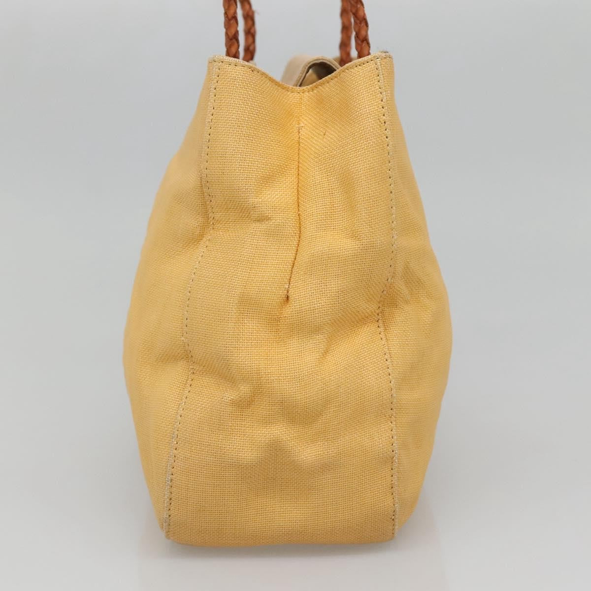 Versace Medusa Canvas Yellow Canvas Shoulder Bag Bag (Pre-Owned)