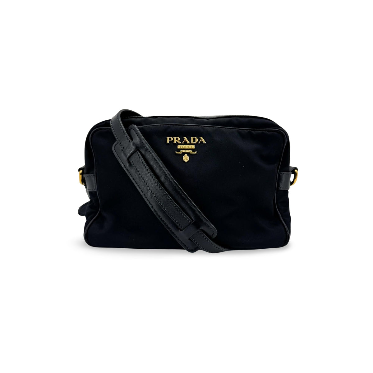 Prada Camera Tessuto Black Nylon Crossbody Bag Bag (Pre-Owned)