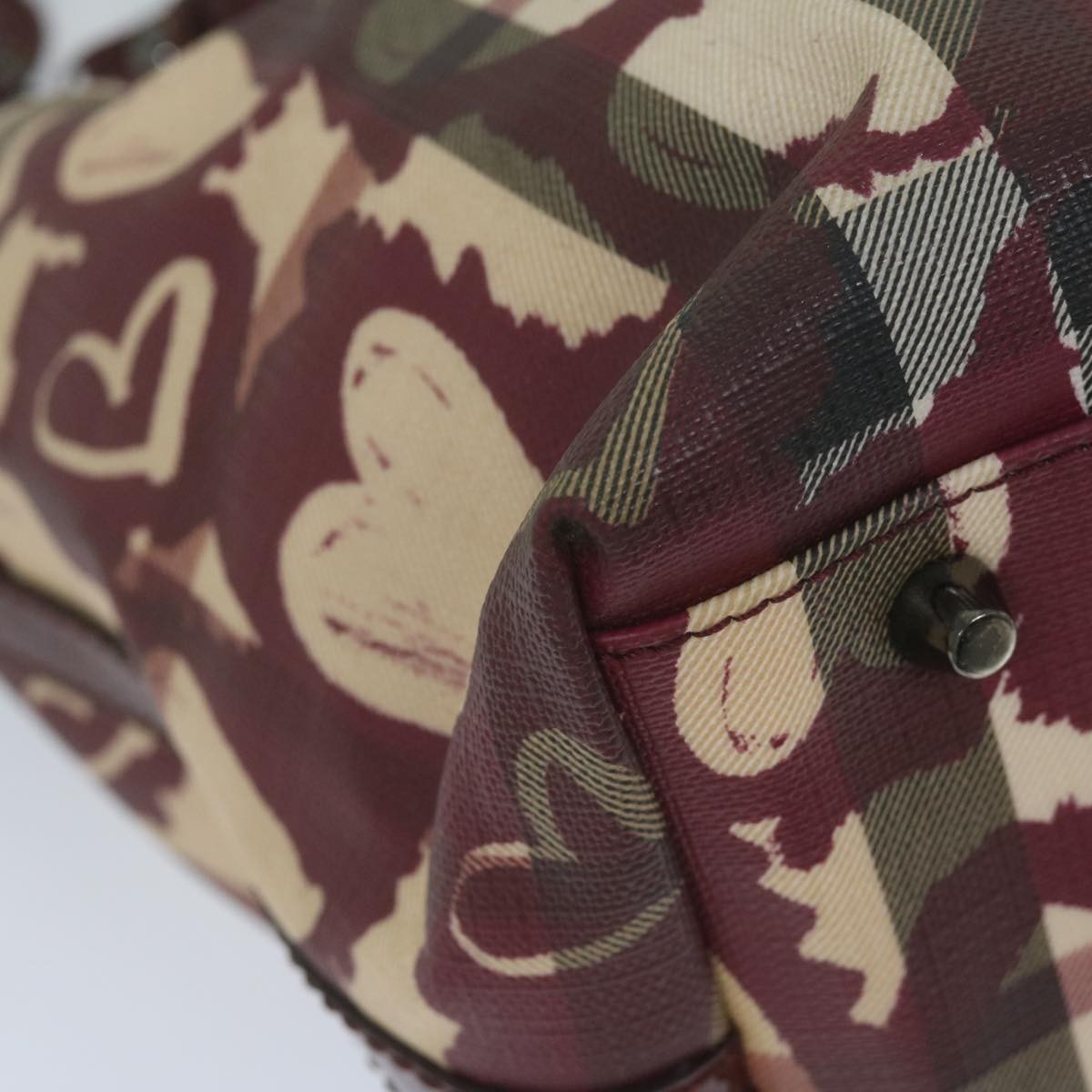 Burberry Open Nova Check Heart Coated Canvas Multicolour Canvas Tote Bag Bag (Pre-Owned)