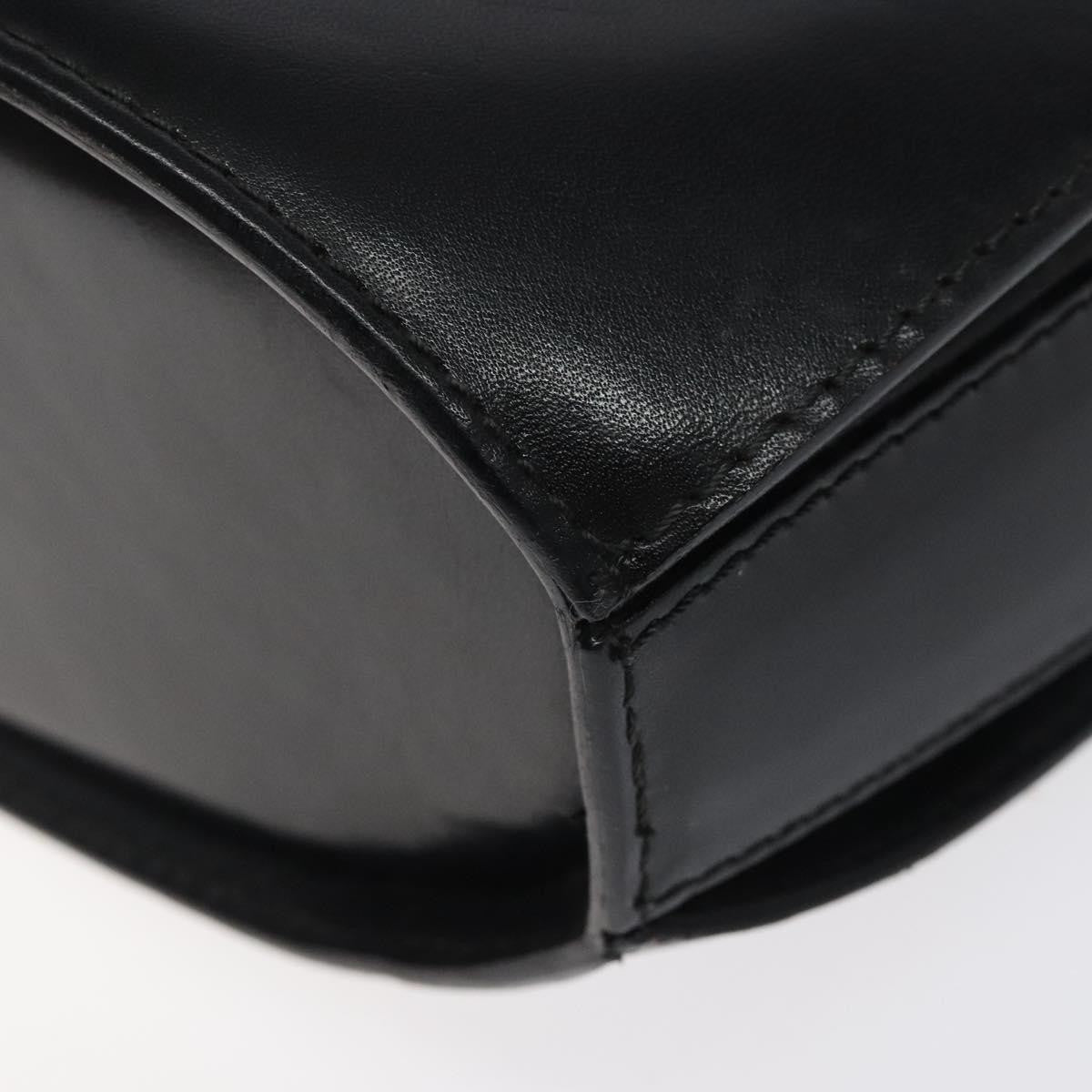 Bally Vintage Leather Black Leather Shoulder Bag Bag (Pre-Owned)