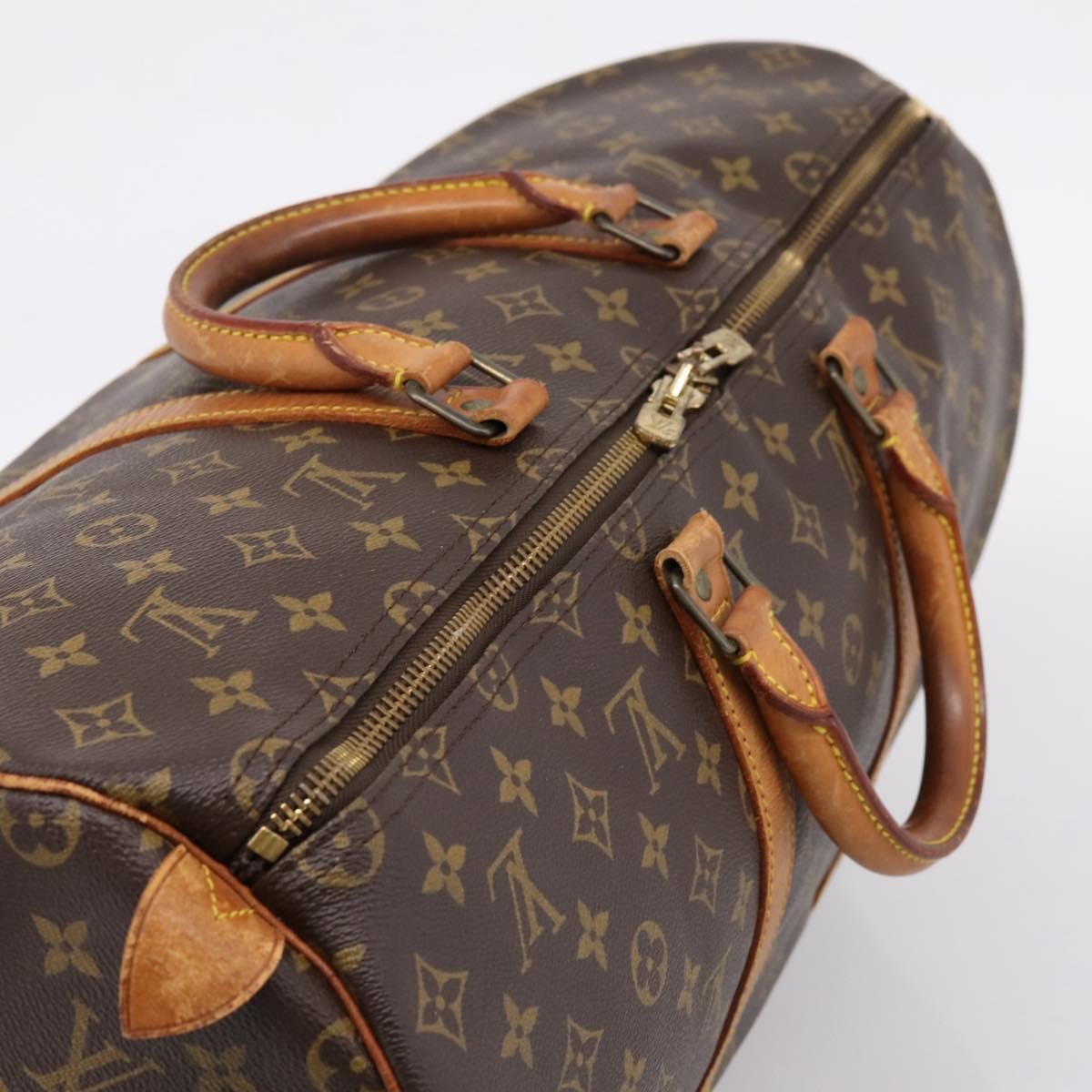 Louis Vuitton Keepall Monogram Canvas Brown Canvas Travel Bag Bag (Pre-Owned)