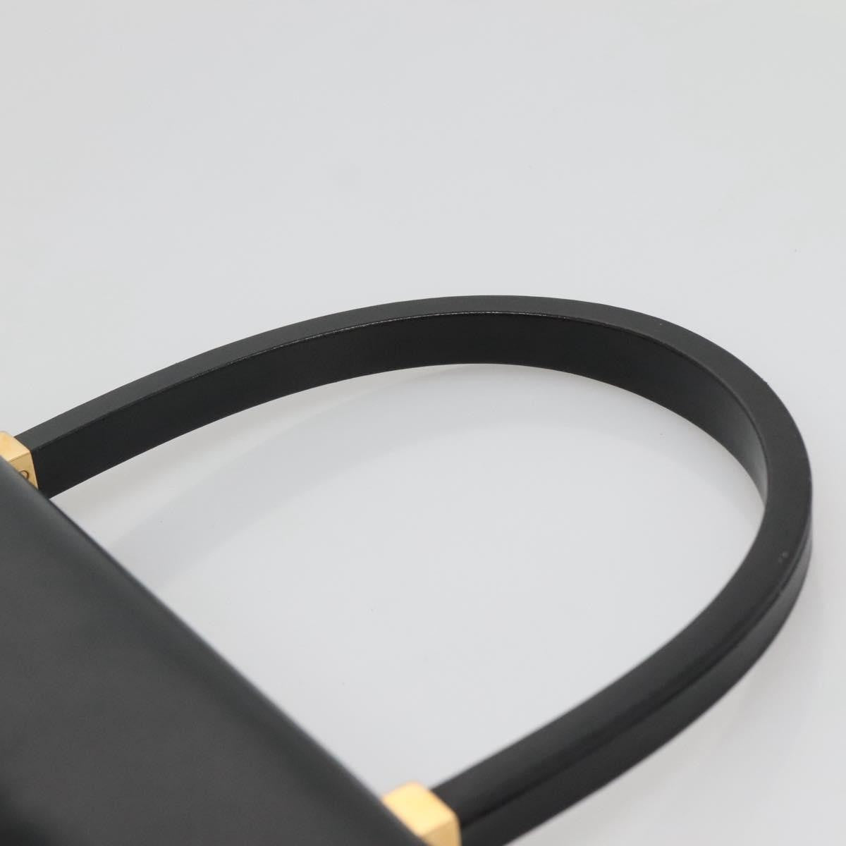 Gucci Vintage Leather Black Leather Handbag (Pre-Owned)