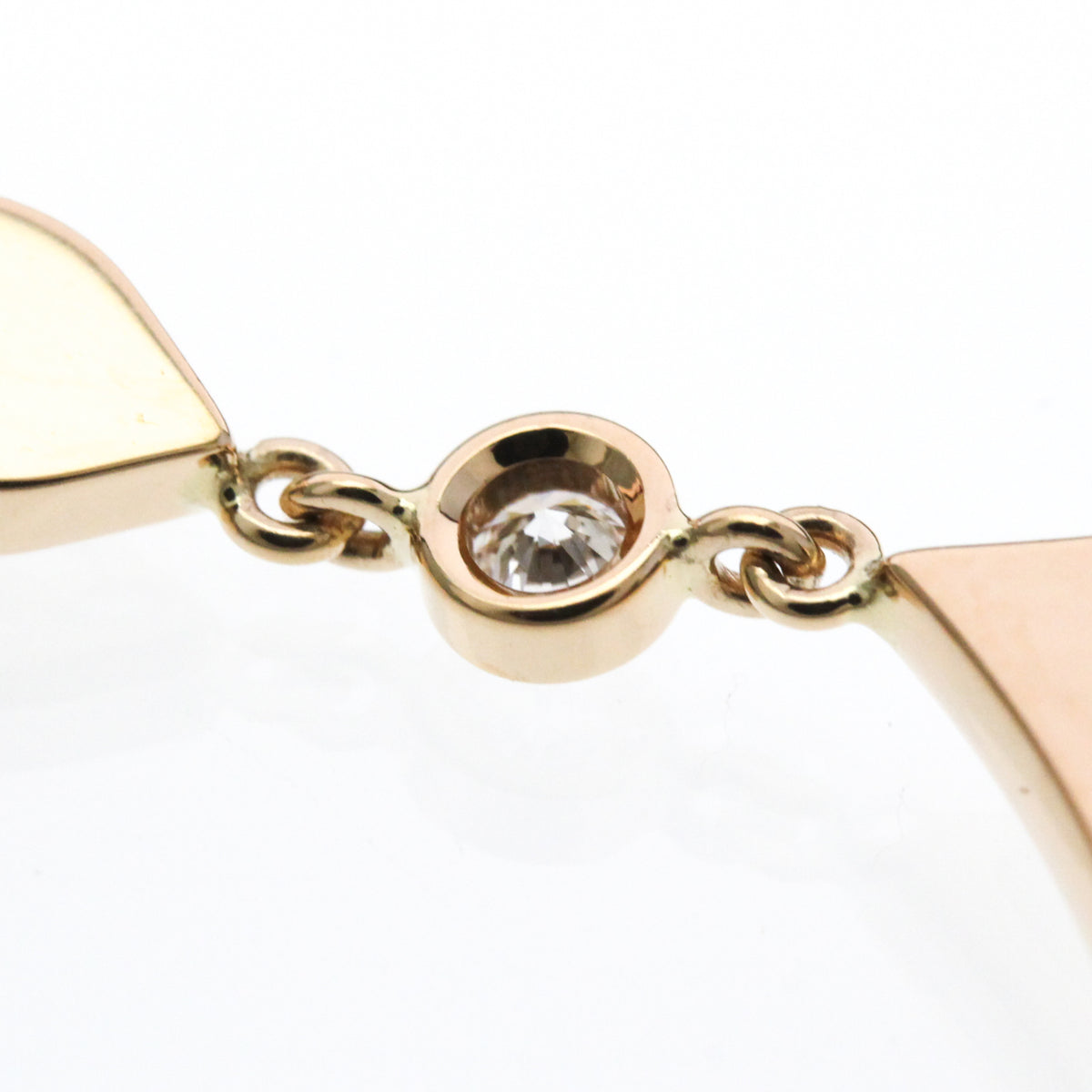 Louis Vuitton Color Blossom Lariat 18K Rose Gold With Mother Of Pearl And Diamond Gold Pink_Gold Necklace Jewelry (Pre-Owned)
