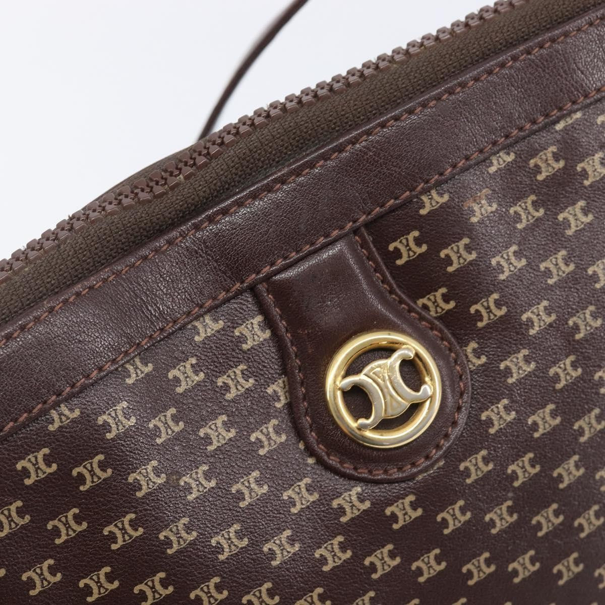 Celine Macadam Shoulder Canvas Brown Canvas Crossbody Bag Bag (Pre-Owned)
