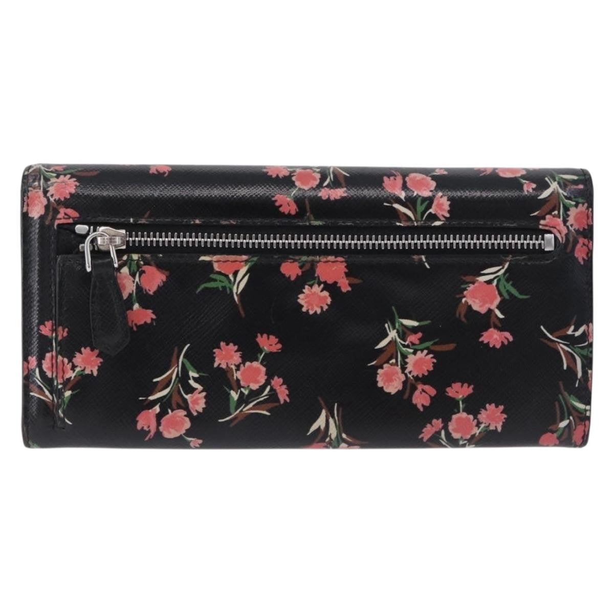 Prada Saffiano Leather Black Leather Wallets Accessory (Pre-Owned)