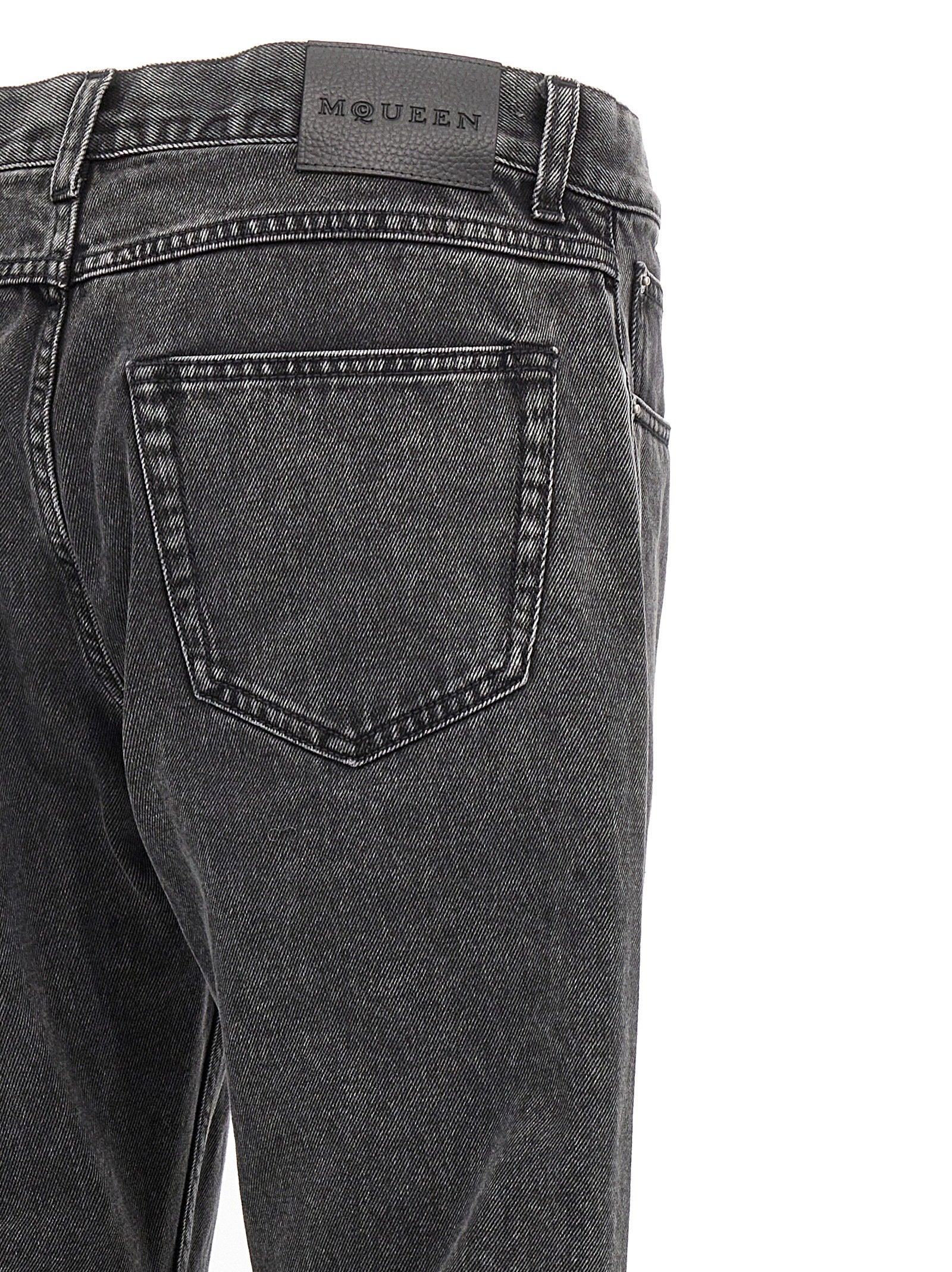 Alexander Mcqueen Men's Metal Plate Jeans